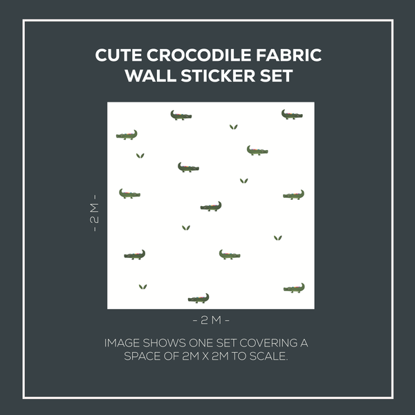 Cute Fabric Crocodile Wall Stickers
