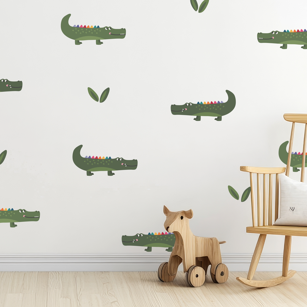Cute Fabric Crocodile Wall Stickers