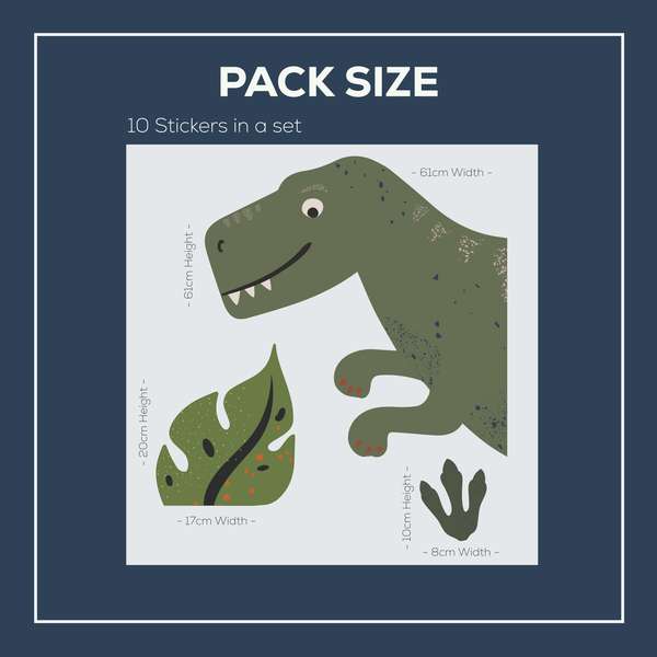 Fabric Dinosaur Wall Stickers