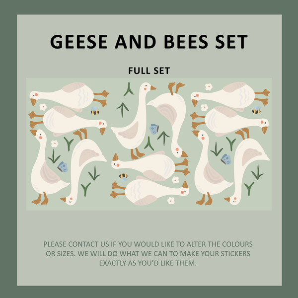 Fabric Geese Wall Sticker Set