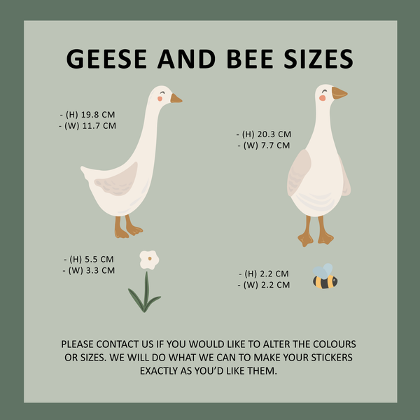 Fabric Geese Wall Sticker Set