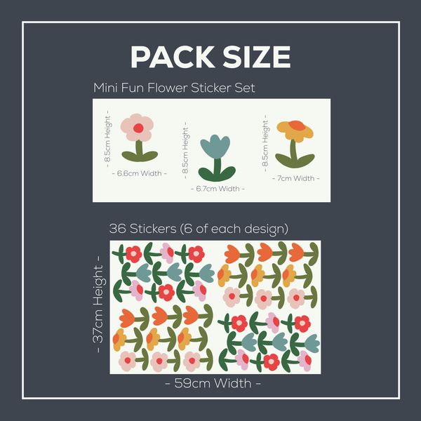 Mini Fun Fabric Flower Wall Stickers