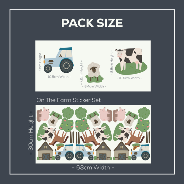 On The Farm Fabric Wall Sticker Set