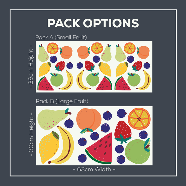 Fun Fabric Fruit Wall Stickers
