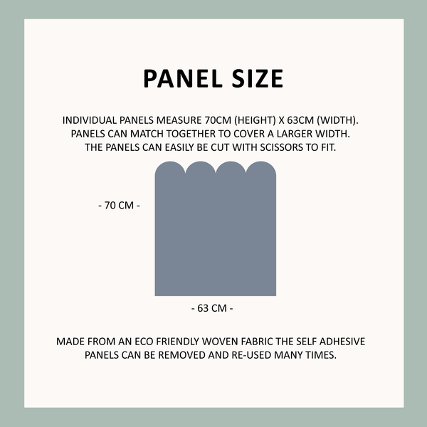 Scalloped Fabric Wall Sticker Panel