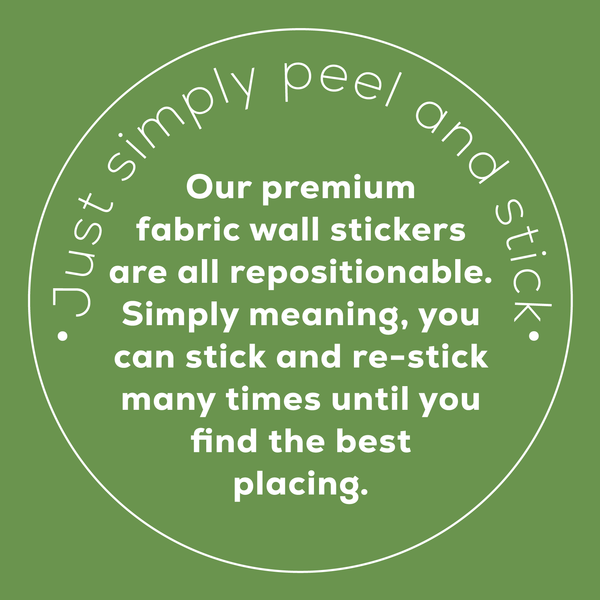 Stars And Doodles Fabric Wall Stickers