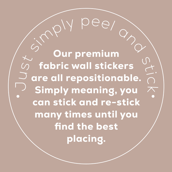 Sweet Fabric Teddy Bear Wall Stickers