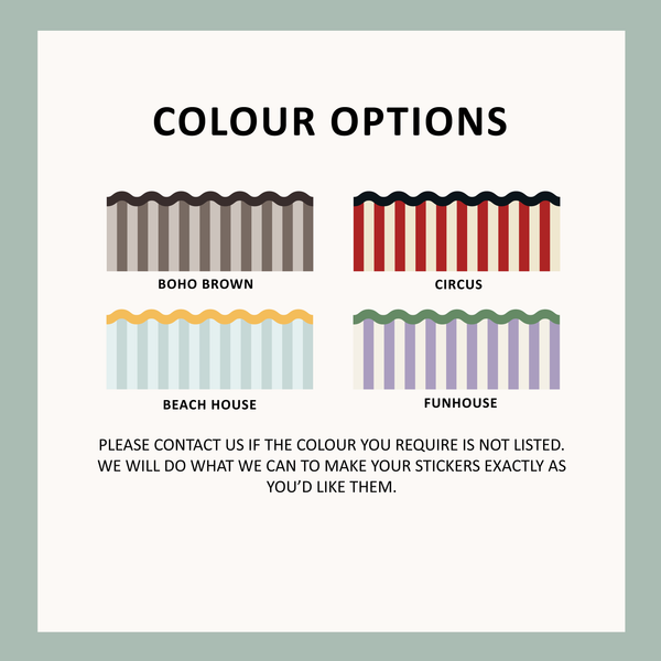 Stripey Wavey Fabric Wall Sticker Panels