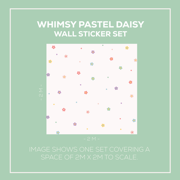 Whimsy Pastel Daisy Fabric Wall Stickers