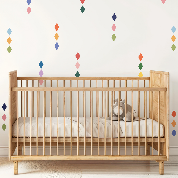 Circus Diamond Harlequin Fabric Wall Stickers