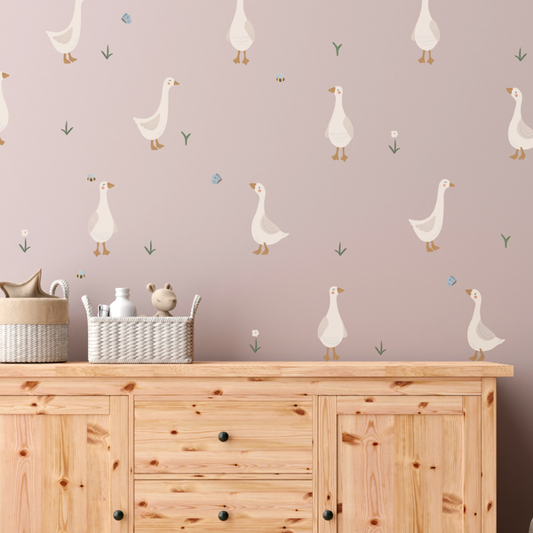 Fabric Geese Wall Sticker Set
