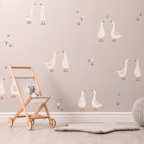 Fabric Geese Wall Sticker Set