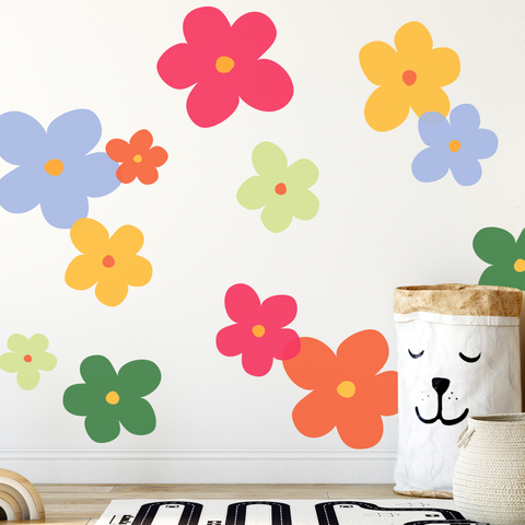 Large Fabric Bright Daisy Wall Stickers
