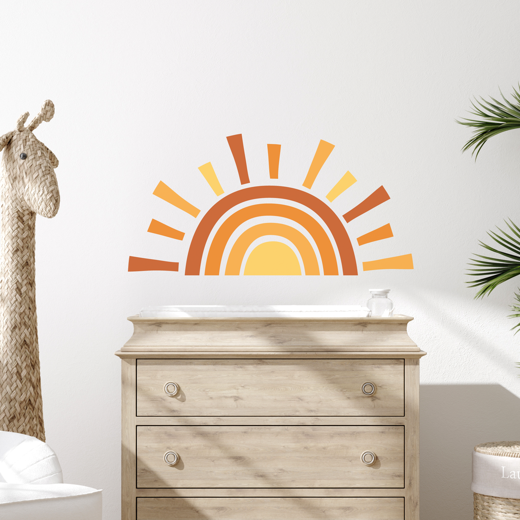 Large Fabric Rainbow Sun Wall Sticker – spin collective
