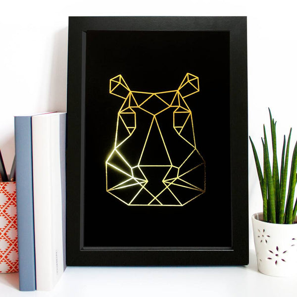 Metallic Geometric Animals Prints Twin Pack