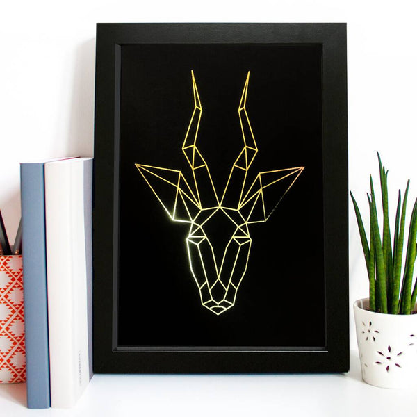 Metallic Geometric Animals Prints Twin Pack