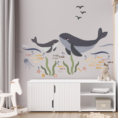 Ocean Life Sea Theme Fabric Wall Stickers
