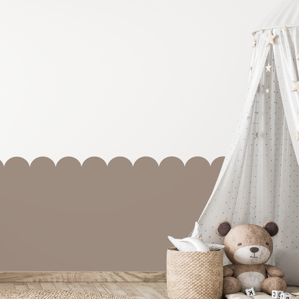 Scalloped Fabric Wall Sticker Panel