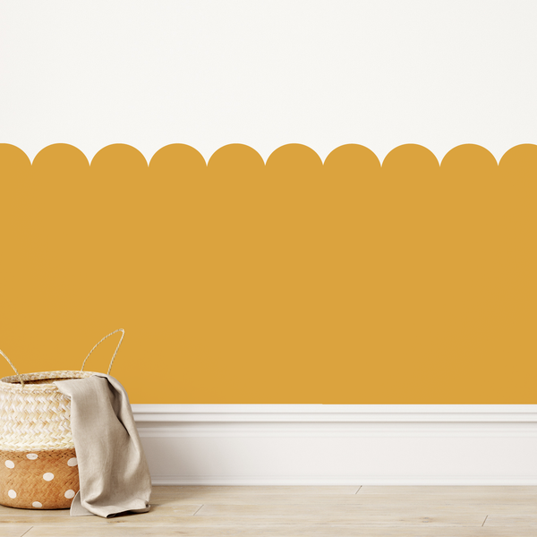 Scalloped Fabric Wall Sticker Panel