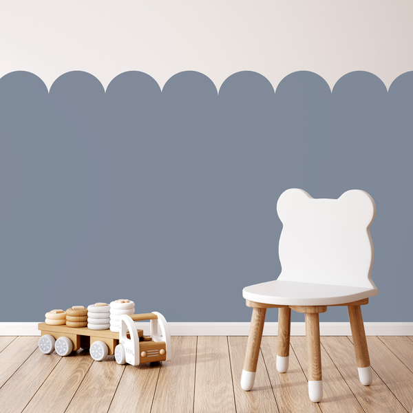 Scalloped Fabric Wall Sticker Panel