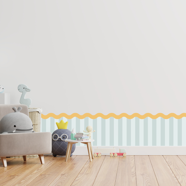 Stripey Wavey Fabric Wall Sticker Panels