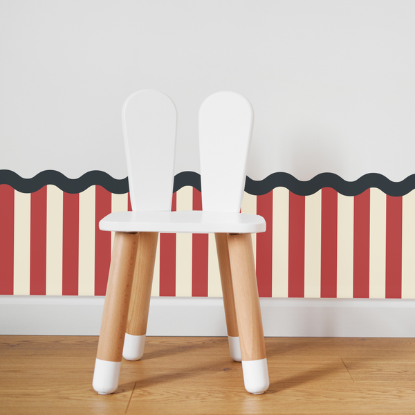 Stripey Wavey Fabric Wall Sticker Panels