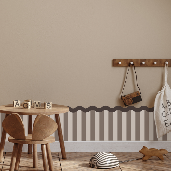 Stripey Wavey Fabric Wall Sticker Panels