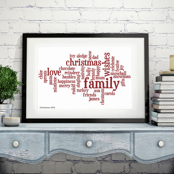 Personalised Word Cloud Print