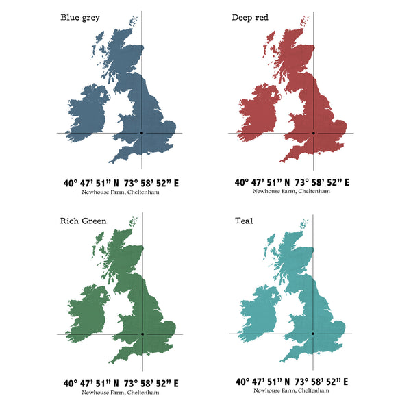 Personalised Coordinates Map Print