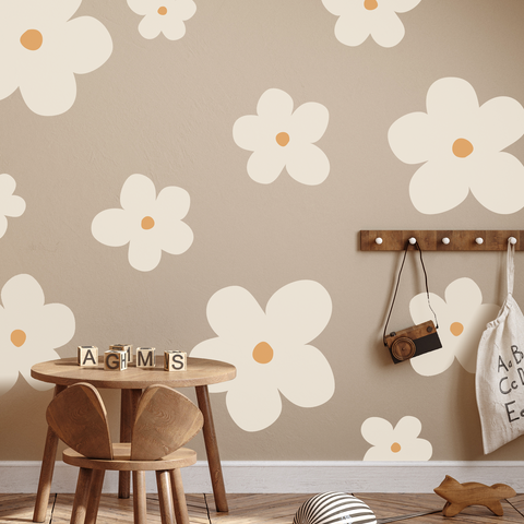 Large Fabric Daisy Wall Stickers