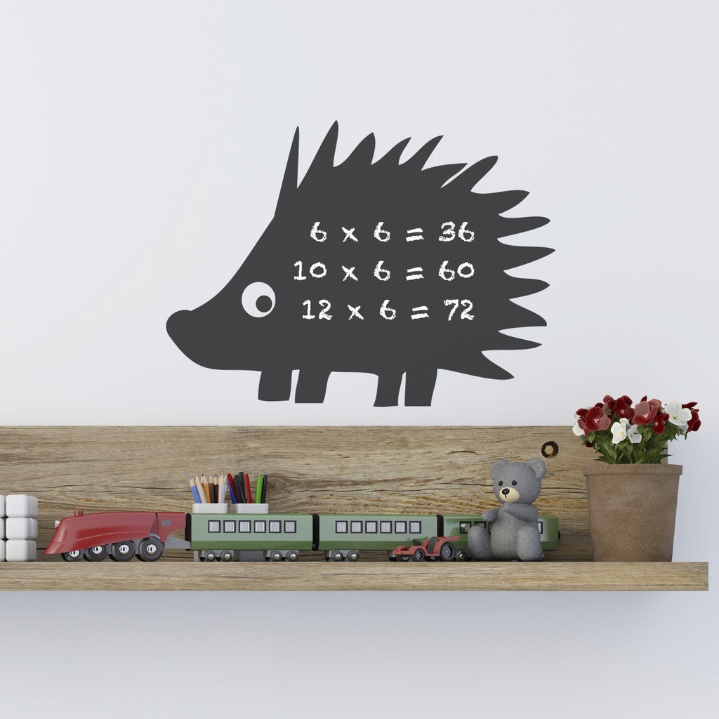 Mini Hedgehog Chalkboard Wall Sticker
