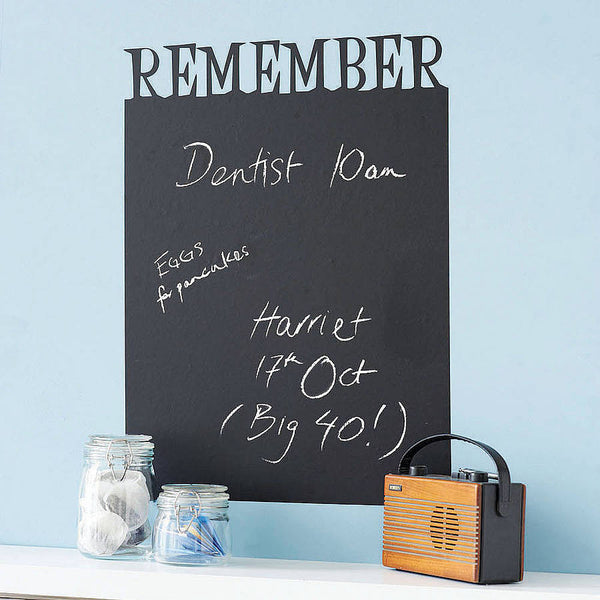 'Remember' Chalkboard Wall Sticker