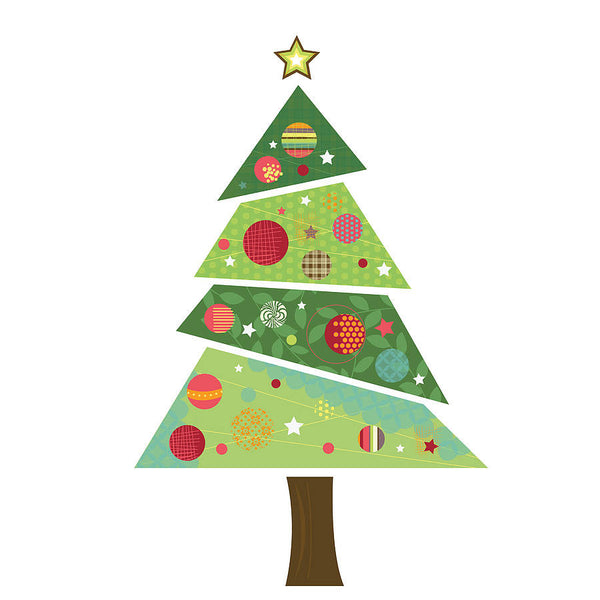 Fabric Christmas Tree Wall Sticker