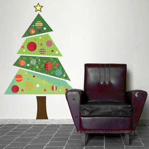 Fabric Christmas Tree Wall Sticker