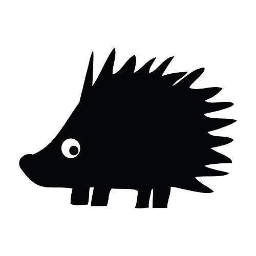 Hedgehog Chalkboard Wall Sticker