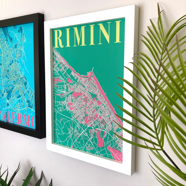 Personalised Retro Colour Map Print