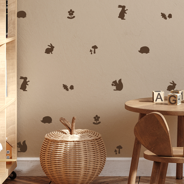 Contemporary Mini Woodland Animal Wall Stickers