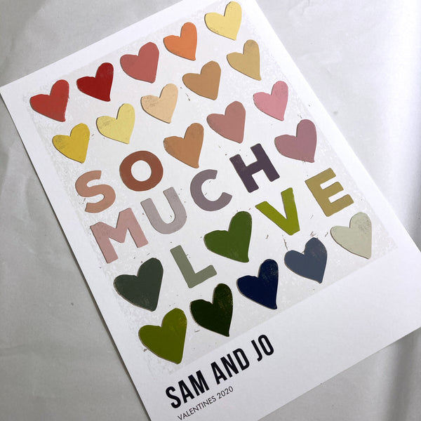 Personalised 'So Much Love' Print