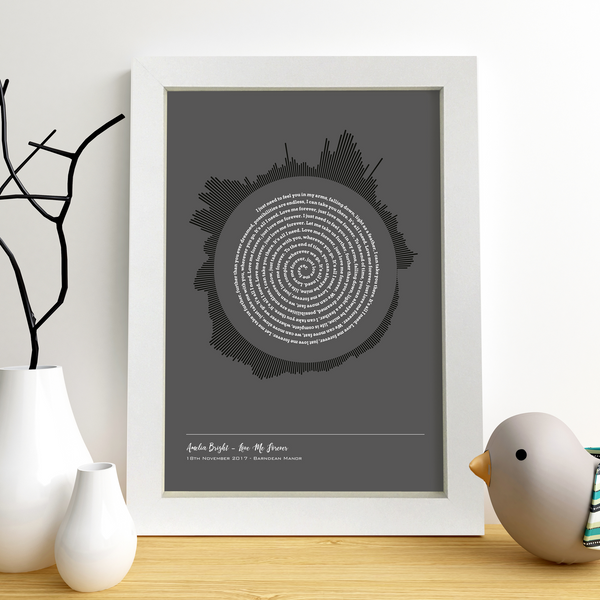 Personalised Radial Sound Wave Lyrics Print