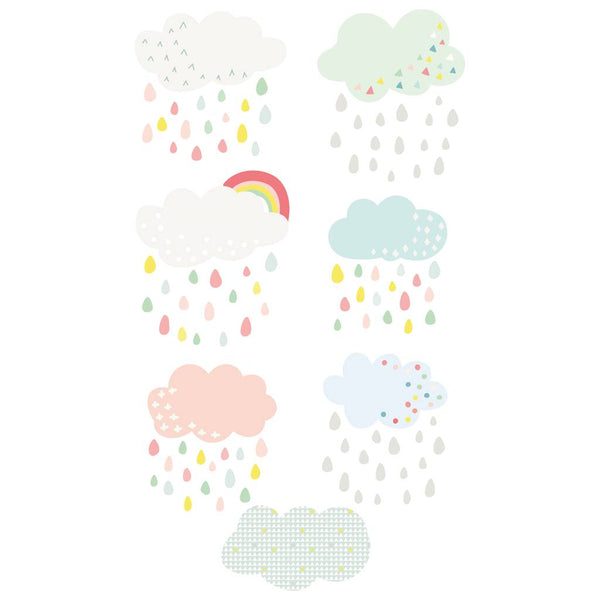 Patterned Cloud Fabric Wall Stickers