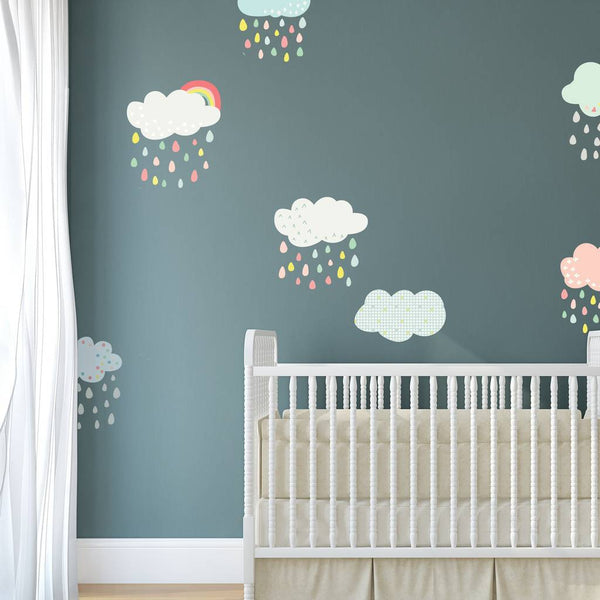 Patterned Cloud Fabric Wall Stickers