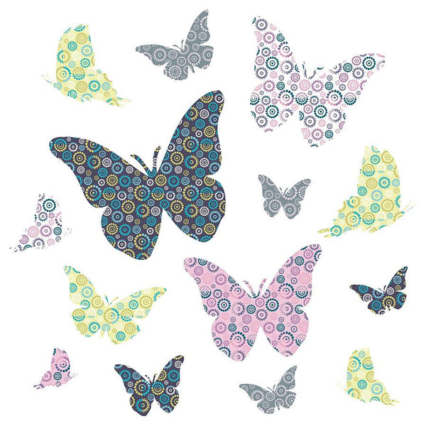 Patterned Butterfly Wall Stickers