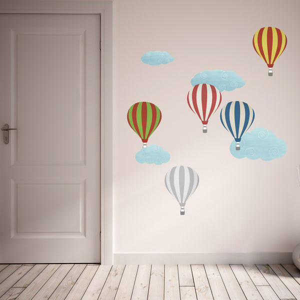 Fabric Hot Air Balloon Wall Stickers