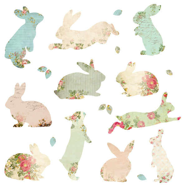 Fabric Rabbit Wall Stickers