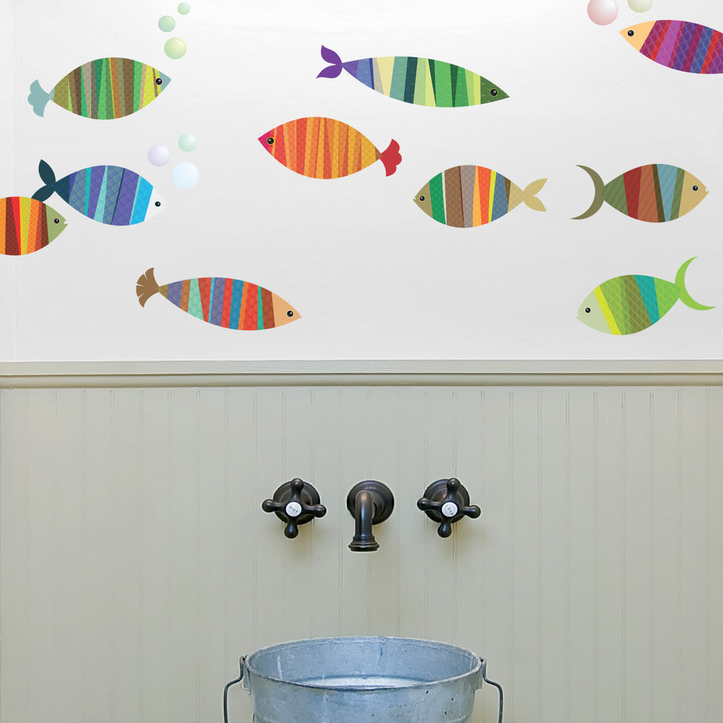 Patterned Fish Wall Stickers
