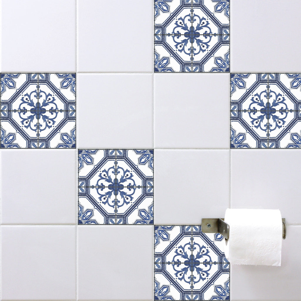 Spanish Tile Stickers Antique Blue – spin collective