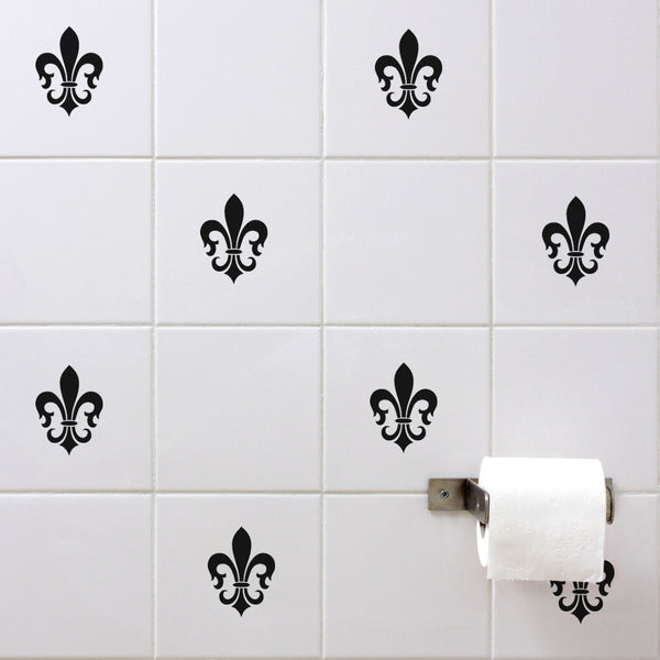 Fleur De Lis Wall Tile Sticker Set