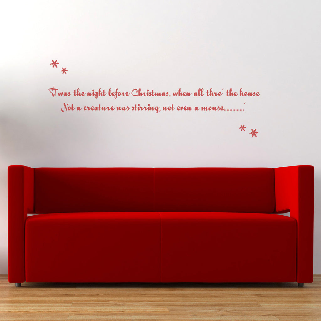 Twas The Night Before Christmas Wall Sticker