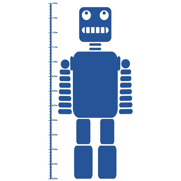 Robot Height Chart Wall Sticker