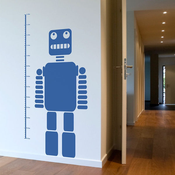 Robot Height Chart Wall Sticker